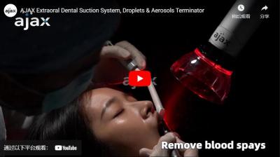 Sistema de sucção dentária extraoral AJAX, gotículas e terminador de aerossóis